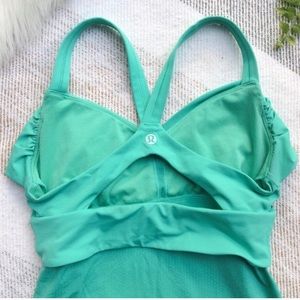 Lululemon turquoise wrap it up racerback tank